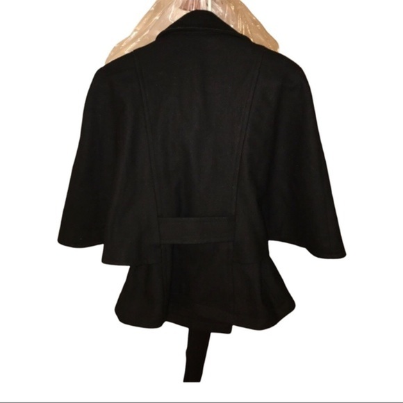 RARE Peppe Peluso Cap sleeves pea coat with interesting buttons Sz S - Picture 2 of 6